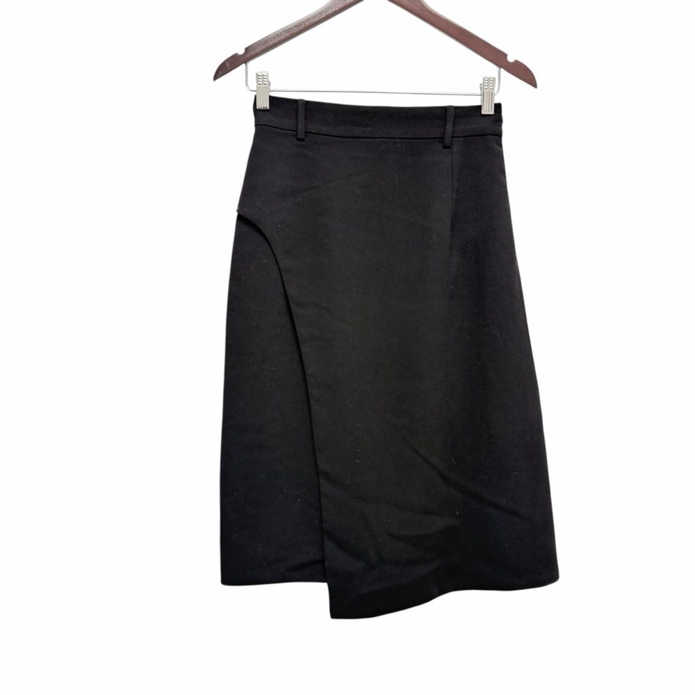 Sandro Faux Wrap Black Pencil Skirt Size 1 US Small - Picture 2 of 10